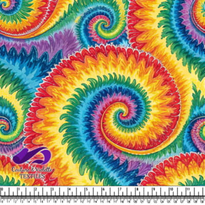 Motif de Tie-Dye Spiral Arc-en-Ciel