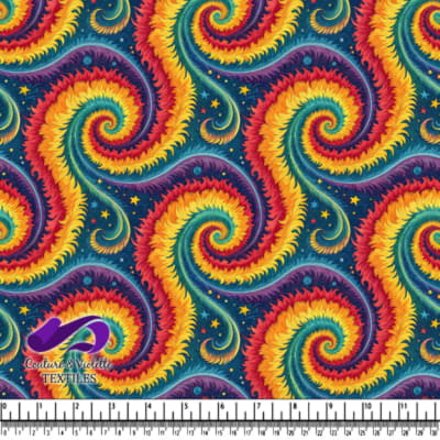 Motif Spiral de Feu Cosmique