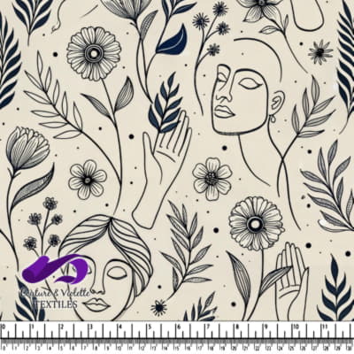 Visages Floraux et Feuilles