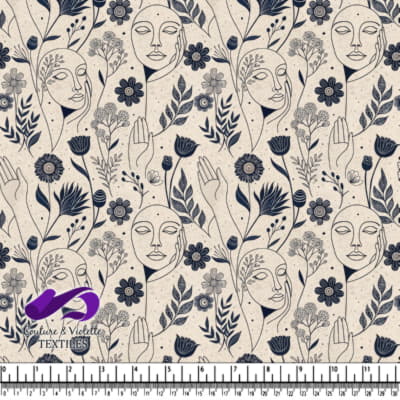 Visages Floraux avec Éléments Botaniques