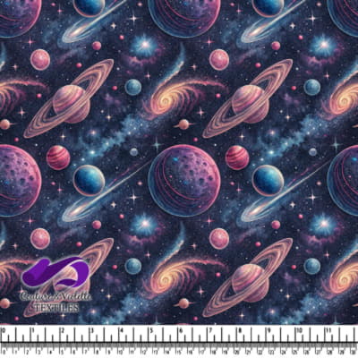 Colorful Cosmic Space Galaxy Pattern