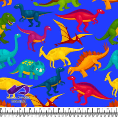 Colorful Cartoon Dinosaurs Pattern