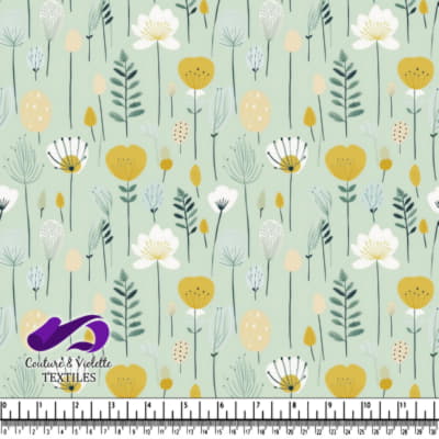 Motif Floral Vintage aux Couleurs Douces