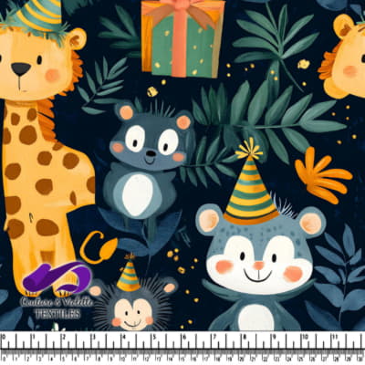 Cute Jungle Animal Birthday Party Pattern