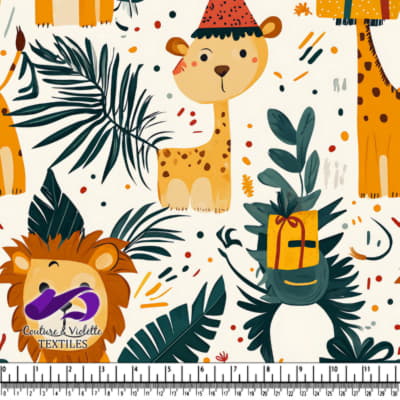 Motif d'Animaux de la Jungle Mignons