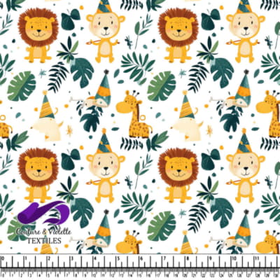 Motif de Fête avec des Animaux de la Jungle Adorables