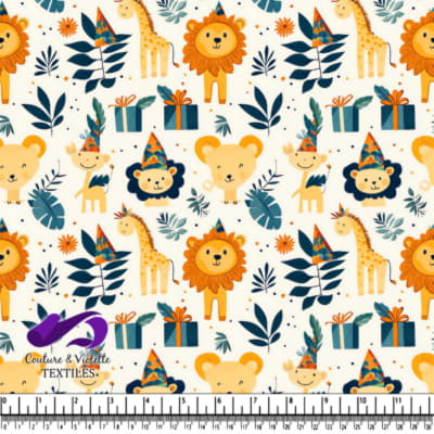 Joli motif de fête d'animaux de safari