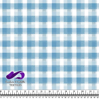 Motif de Tartan Bleu et Blanc