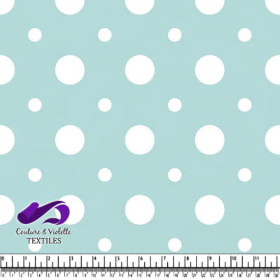 Motif de Tissu à Pois Bleus Doux