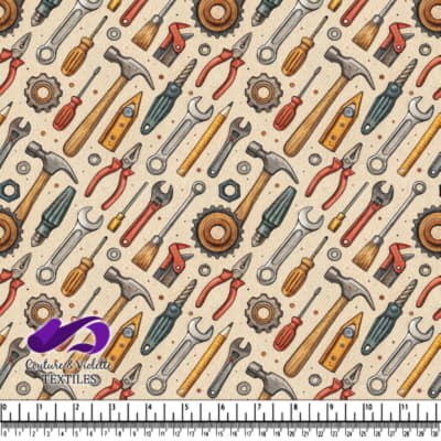 Motif Vintage d'Outils à Main