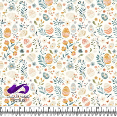 Easter Eggs and Spring Flowers Pattern