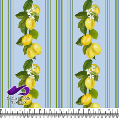 Motif de Branche de Citron Rayée