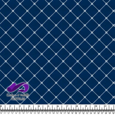 Tissu à Motif Réseau Bleu Marine