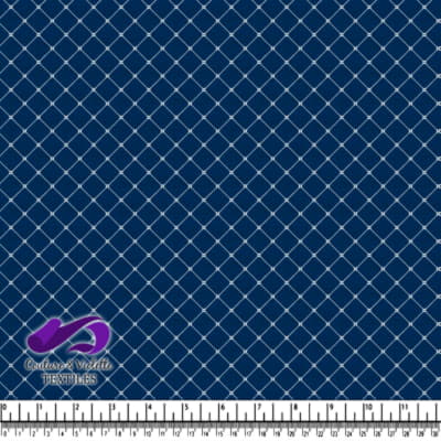 Tissu à Motif Réseau Bleu Marine