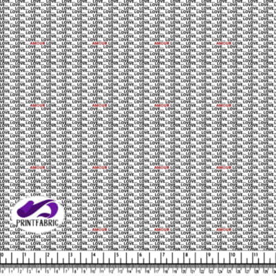 Amour - word love on white background