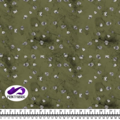 Halloween - Skull and grave - Olive