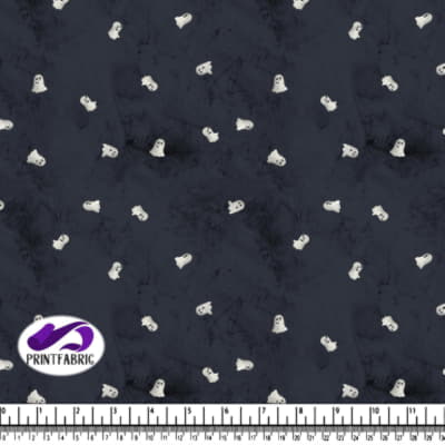 Halloween - Cute Ghost on After midnight blue background