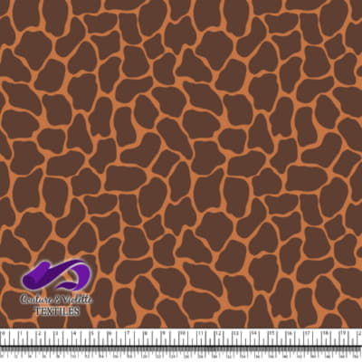 Animal texture - Giraffe in color Tomato cream and Brown