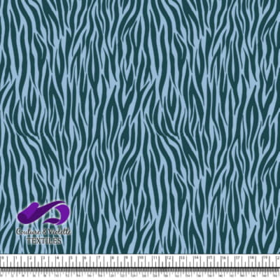 Animal texture - Zebra with color Clear sky blue and After midnight blue