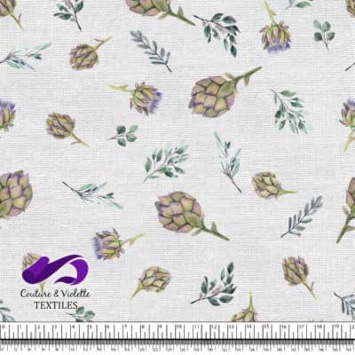 Artichoke on white background