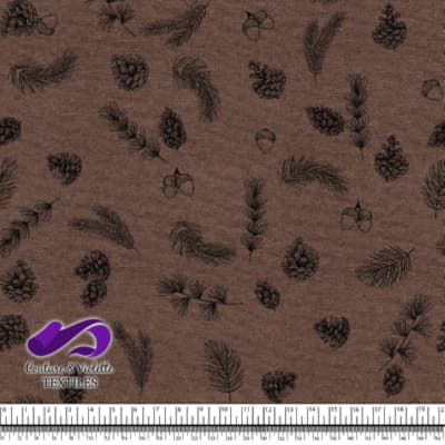 Conifers on Brown background