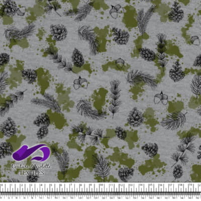 Conifers and Kakis Spots on Ultimate gray background