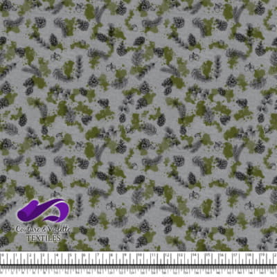 Conifers and Kakis Spots on Ultimate gray background