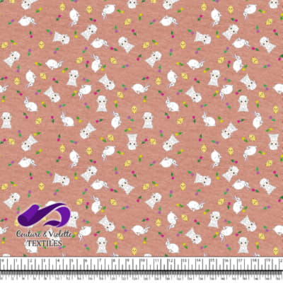 Easter - Cute animals on textured muted clay background