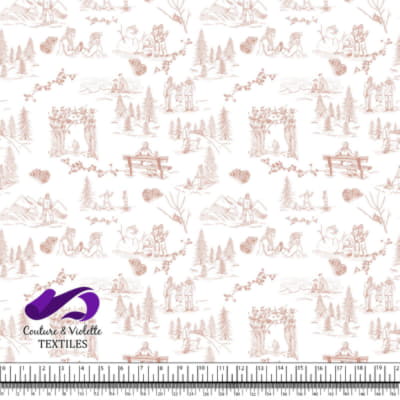 Toile de Jouy - Winter - Dusty rose