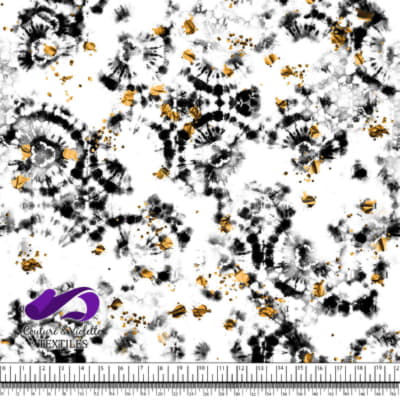 Tie Dye - Black and golden drops