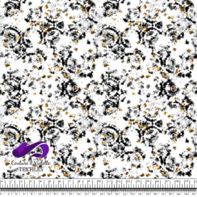 Tie Dye - Black and golden drops