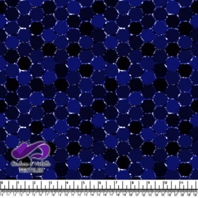 Honeycomb Webb -  Grid cosmic - Azure blue