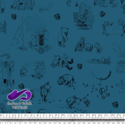 Winnie The Pooh - Gravures on Midnight background