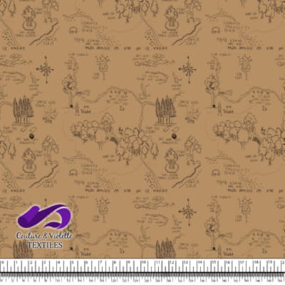Winnie The Pooh - Map on Iced coffee background