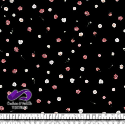 Pour le Rose - Roses on black background