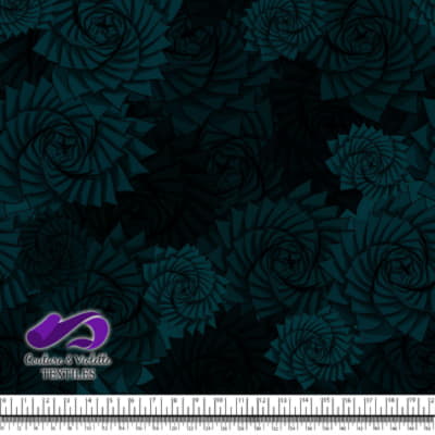 Nature Geometry - Plants on dark sarcelle background