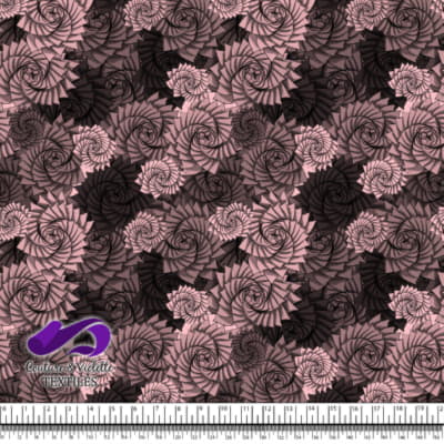 Nature Geometry - Plants on strawberry cream background