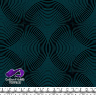 Nature Geometry - Shell on dark sarcelle background