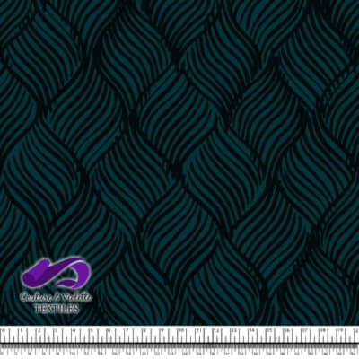 Nature Geometry - Oats on dark sarcelle background