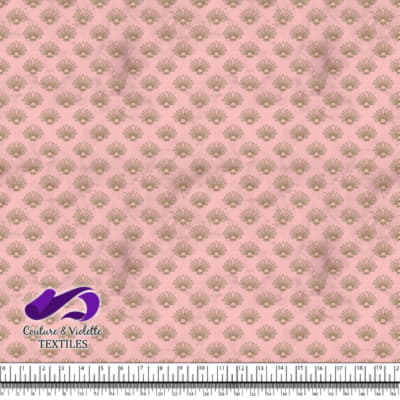 Geo art déco - Scallops gold - First blush pink