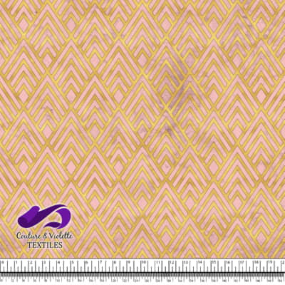 Geo art déco - Triangles gold - First blush pink