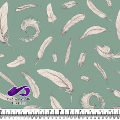 Wedgewood - Feathers - granite green