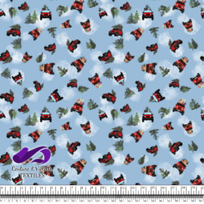 Noel country charm - 4x4 - Clear sky blue