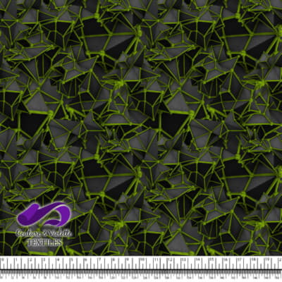 Black polygon - Green - Chrome