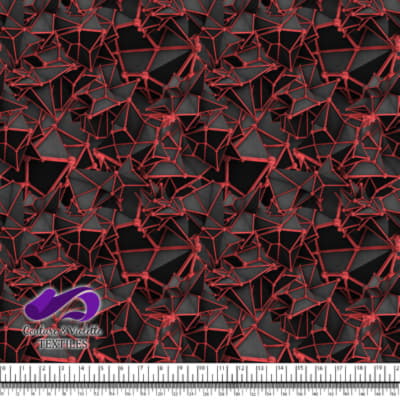 Black polygon - Red - Chrome