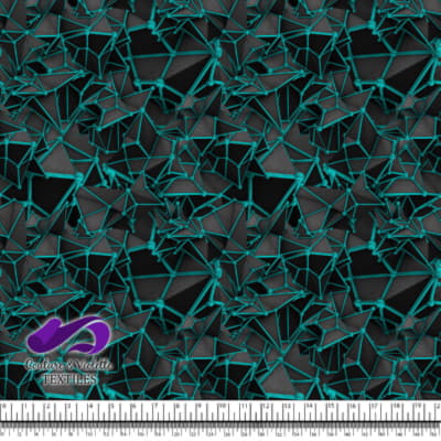 Black polygon - Teal - Chrome