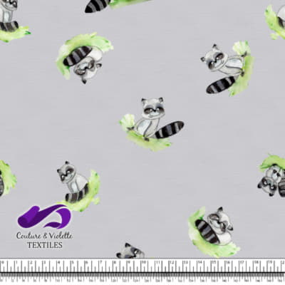 Smalls animals - Raccoons - lilac cloud