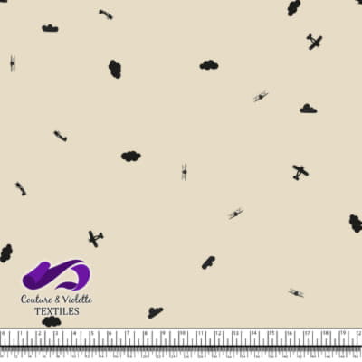 Little aviator - airplanes and clouds - cream cloud