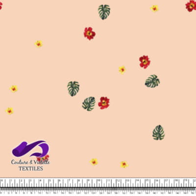 Tropical - hibiscus minimalist - Peach