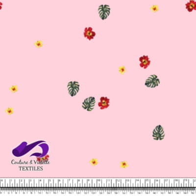 Tropical - hibiscus minimalist - Pink